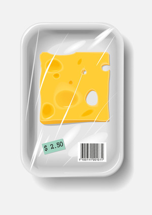Käse in Kunststoffverpackung eingeschweißt - © Ilya Andreev / Adobe Stock